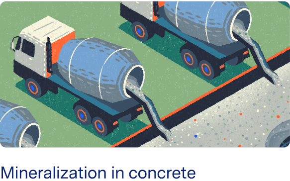 Mineralization in concrete