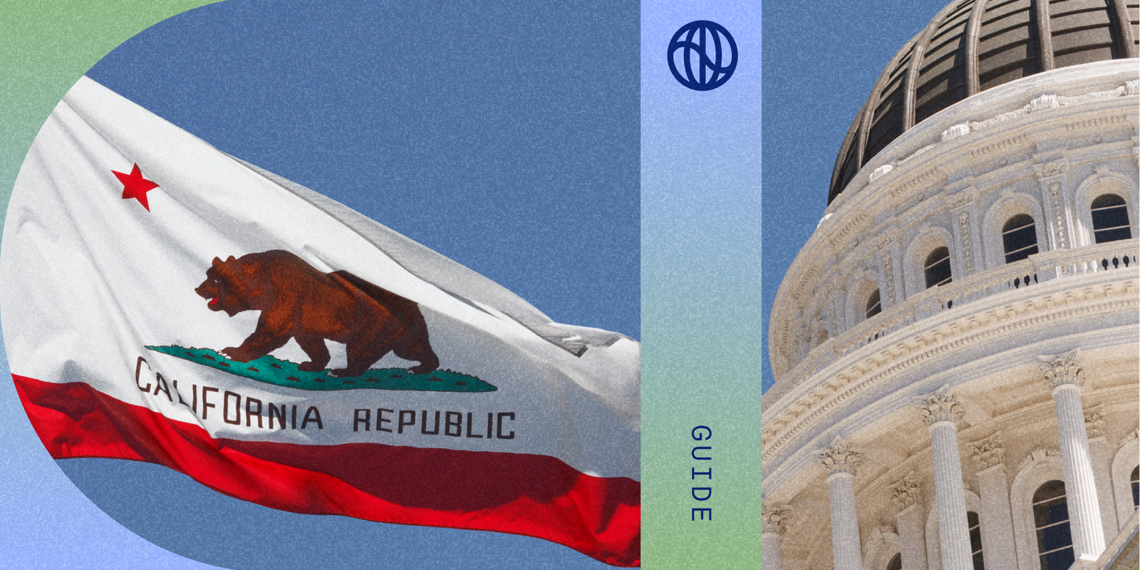 California flag and capital
