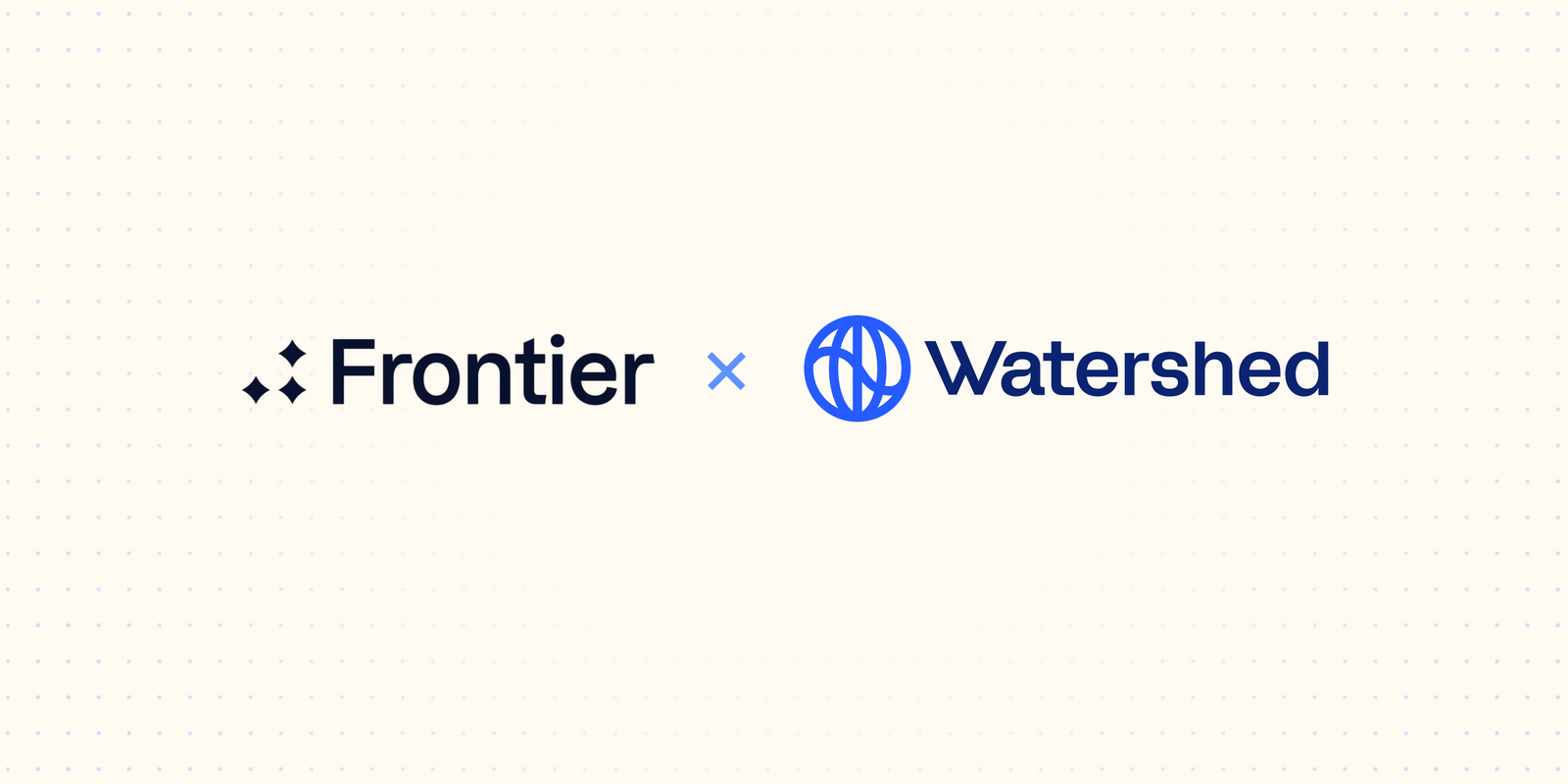 Frontier x Watershed logos